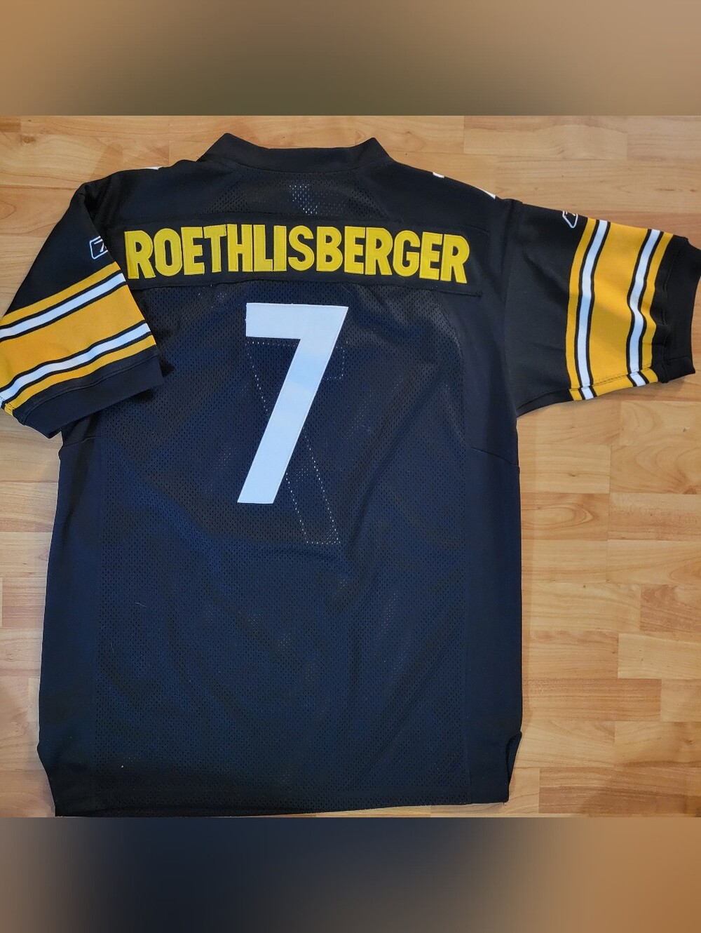 Reebok Pittsburgh Steelers Ben Roethlisberger NFL Equipment Black Jersey Size 52